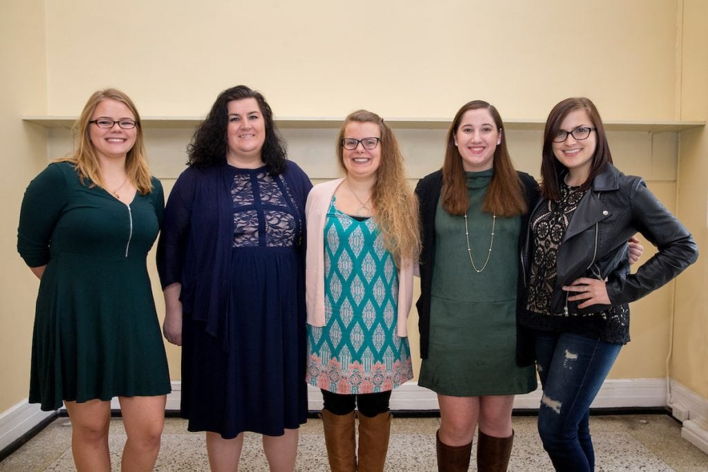 Congratulations to #RandolphCollege's winter #graduates! A luncheon was held in their honor today in the Alice Ashley Jack Room of Smith Memorial Building. Pictured are some of the graduates: (from left) Allison Kay Brooks, Fabrina Marie Goodell , Kaitlin Mari Evans, Margaret Grace Goldberg, and Rachel Allyson Beaver.