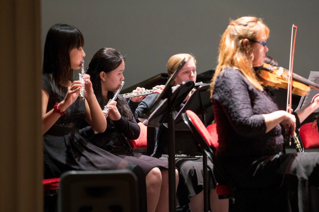 Randnolph College students and community musicians perform in a concert.