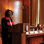 LaShawn Worsley McIver ’98 addresses members of the United States Senate in 2017 to advocate for affordable healthcare and continued diabetes research funding.