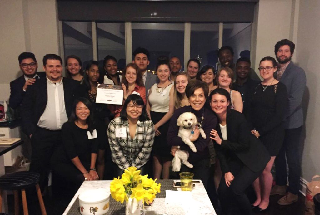 Randolph students and alumnae at a chapter event in New York City hosted by Lorena Kern '72