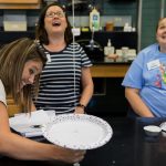 Teachers do an experiment on the viscosity (resistance of flow) of fluid in volcanos