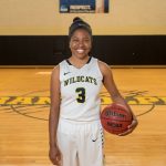 Taylor Samuels ’18 pictured on the basketball court