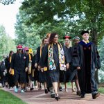 Convocation processional on front campus