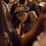 Seniors in the audience at Convocation