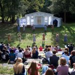 Students perform in the 2016 Greek Play, The Frogs