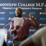 M.F.A. faculty member Phillip B. Williams reads his work during the M.F.A. residency at Randolph this summer