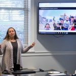 Lauren Appel '20 leads an interest meeting at Randolph for the No Lost Generation Student Initiative