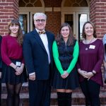 Mid-year graduates with President Bradley W. Bateman