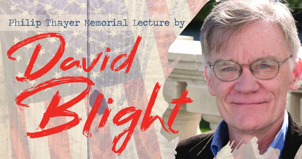 Thayer lecture poster with photo of David Blight Thayer lecture poster with photo of David Blight