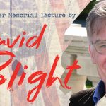 Thayer lecture poster with photo of David Blight