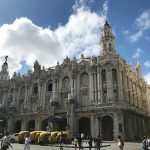 Ornate architecture on a building in Cuba