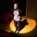 Travis Byram '18 performing in Randolph's production of Dog Sees God in 2017