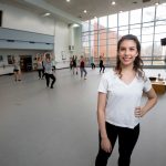 Lauren Taylor '21 in Randolph's dance studio