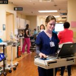 Sara Reed pictured at Centra Lynchburg General Hospital in 2017, where she worked as a medical scribe