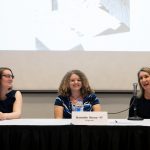 Jessica Sidebottom Jones ’17, Danielle Stone ’17, and Laura Williams spoke during the Women in Science Panel Friday