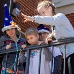 Local children enjoy a physics activity at Randolph College SciFest