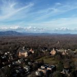 Aerial view of Randolph and the surrounding community in Lynchburg, Va.