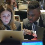 George Darko-Boateng collaborates with a student from another university