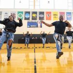 The Randolph College Step Team debuted at the men's basketball team's home opener in November