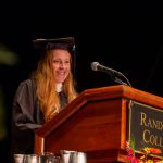 Class President Libby Exline gives her speech