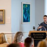 Caleb Schmitzer presents results from his project, “Exploring the Relationship Between K-12 Teachers’ Participation in Online Communities and Concurrent/Subsequent Participation in Face-To-Face Collective Action”