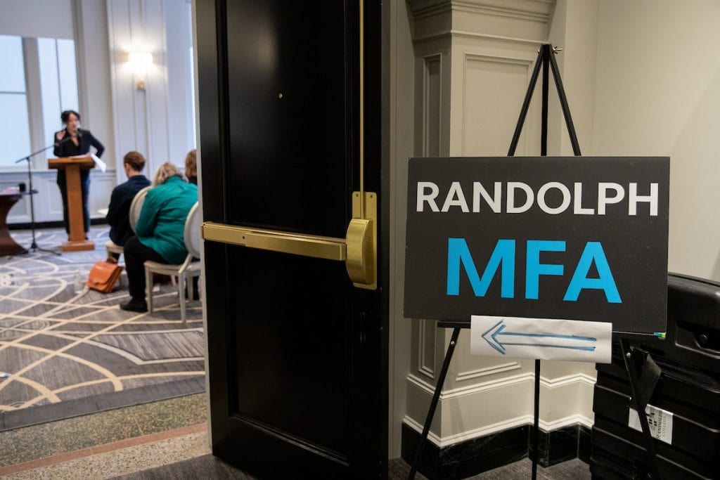 Randolph MFA sign