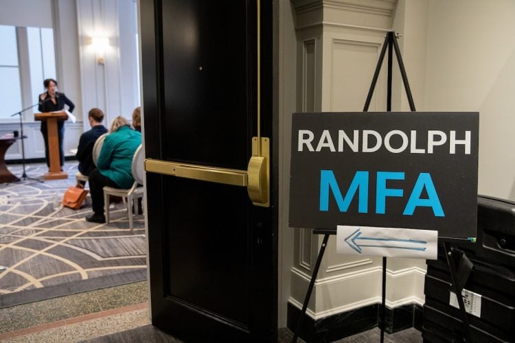 Randolph MFA sign Randolph MFA sign