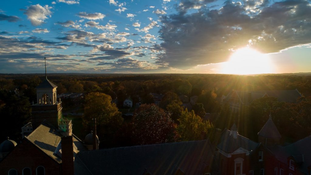 Sunset over Main Hall