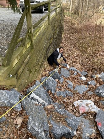 Tyrah Cobb-Davis measuring stabilization during one of her internships.