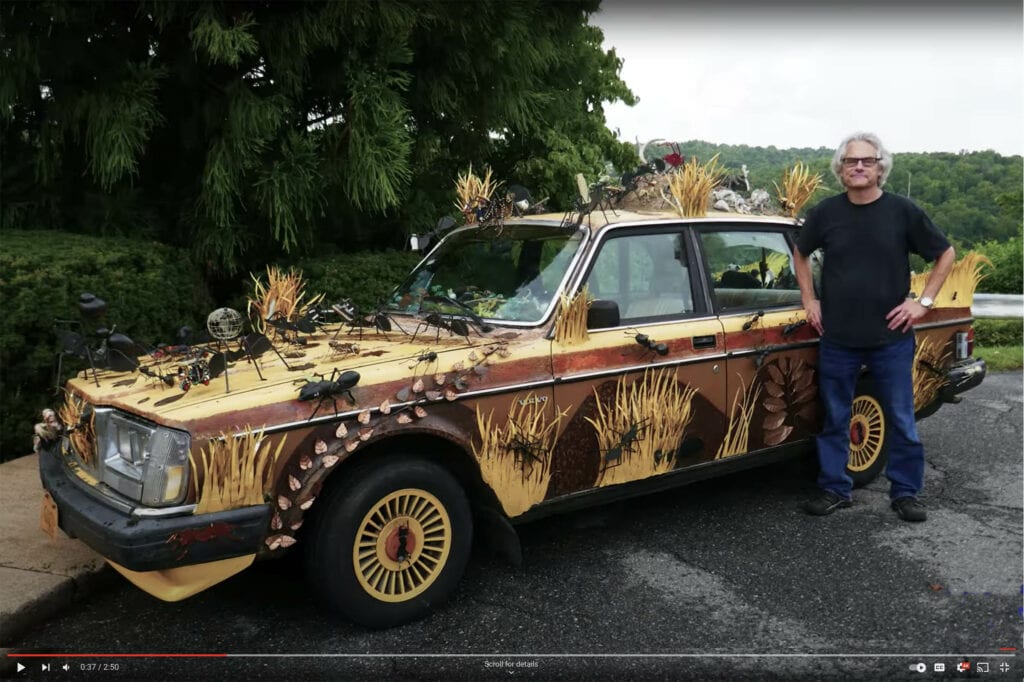 Professor David Schwartz and his Ant Car can be seen around Lynchburg.