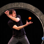 Juggler Greg Kennedy performs during the Randolph College Science Festival in 2017.