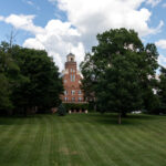 Main Hall in the front of the Randolph College campus.