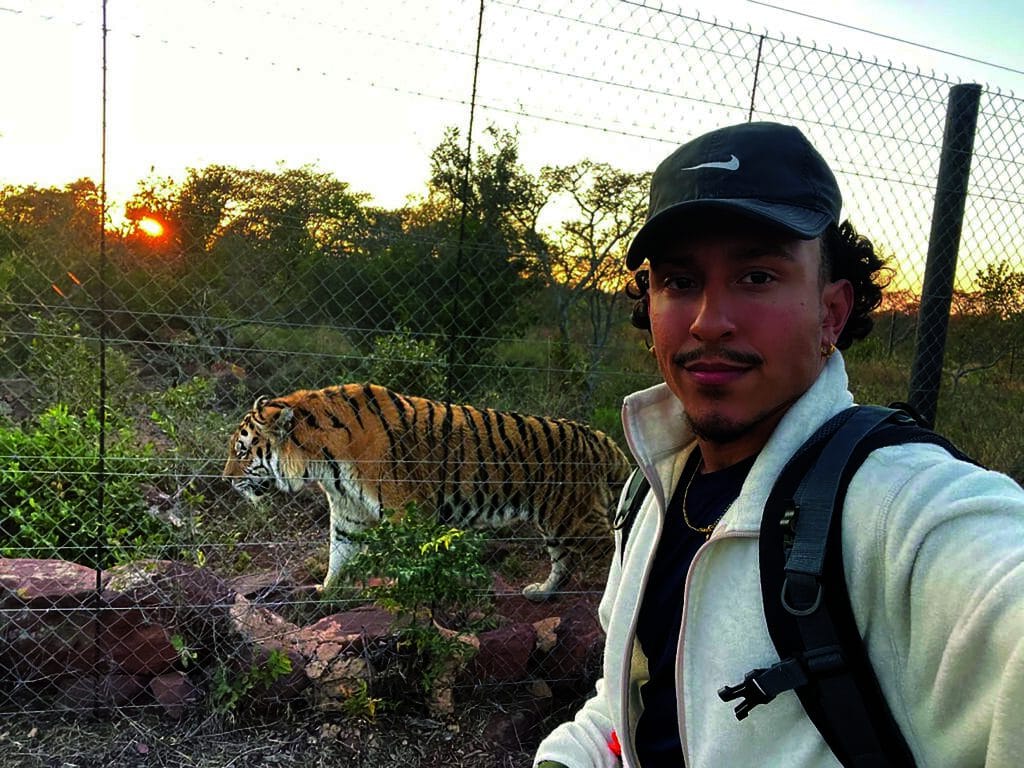 Izaiah Burgos '24 interned with ZA Cheetah Conservation Experience this summer.