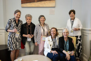 A group of alums pose for a photo together during Reunion