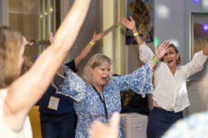 Alums hit the dance floor during a Reunion dance party