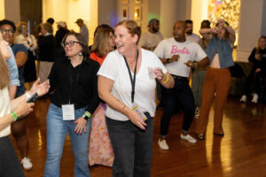 Alums hit the dance floor during a Reunion dance party