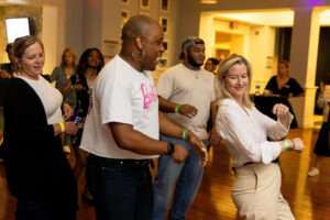 Alums hit the dance floor during a Reunion dance party