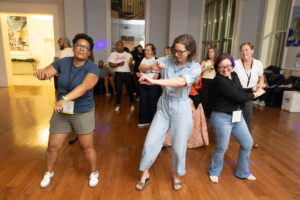 Alums hit the dance floor during a Reunion dance party