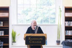 President Sue Ott Rowlands speaks in Lipscomb Library during a Reunion event
