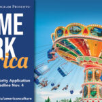 A web graphic with a carnival ride on one side, and the text A web graphic with a carnival ride on one side, and the text