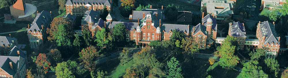 Aerial photo of Randolph College campus