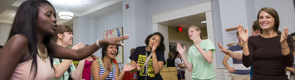 Orientation social night for at the Student Center