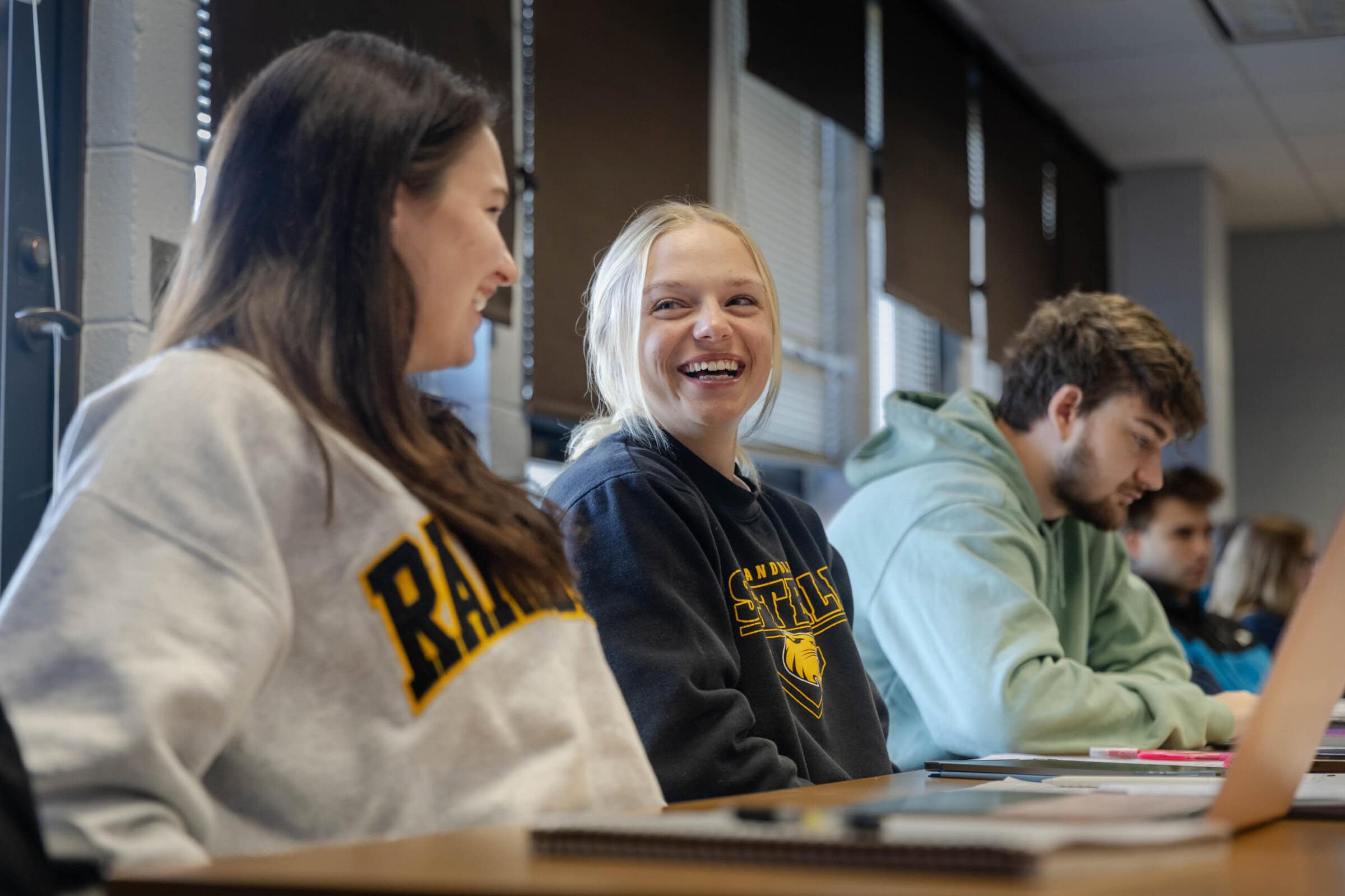 Randolph College students enjoy discussion in the classroom.