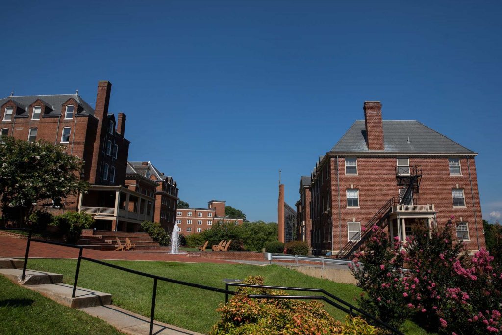 Michels Plaza behind the Student Center at Randolph College